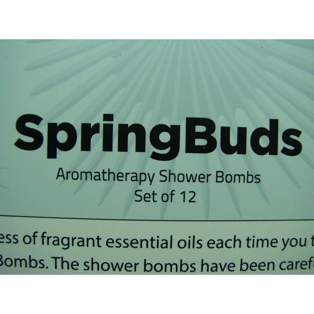 Deoxom SpringBuds Vegan Aromatherapy Shower Bomb Set of 12 New Wrapped & Sealed